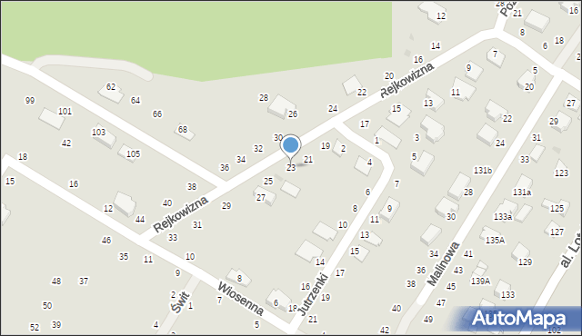 Świdnik, Rejkowizna, 23, mapa Świdnika