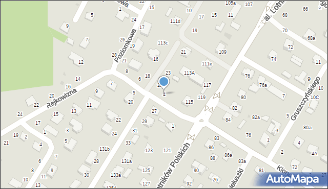 Świdnik, Rejkowizna, 4, mapa Świdnika