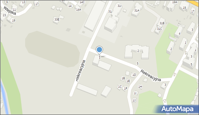 Świebodzice, Rekreacyjna, 1, mapa Świebodzice