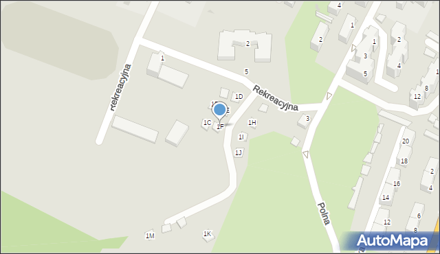 Świebodzice, Rekreacyjna, 1F, mapa Świebodzice