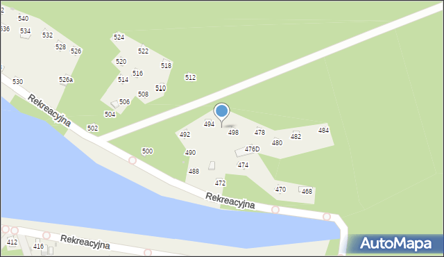 Świerklaniec, Rekreacyjna, 496, mapa Świerklaniec