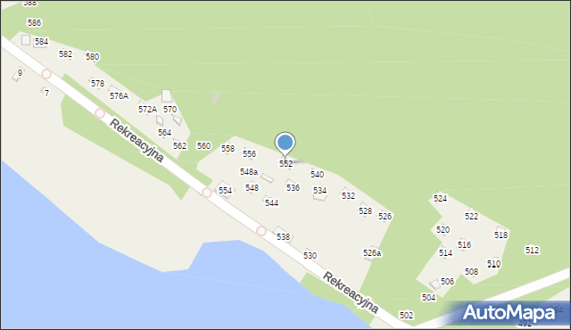 Świerklaniec, Rekreacyjna, 552, mapa Świerklaniec