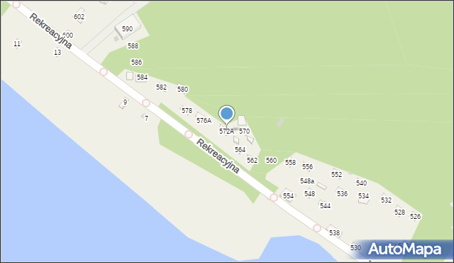Świerklaniec, Rekreacyjna, 572A, mapa Świerklaniec