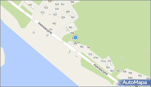 Świerklaniec, Rekreacyjna, 584, mapa Świerklaniec