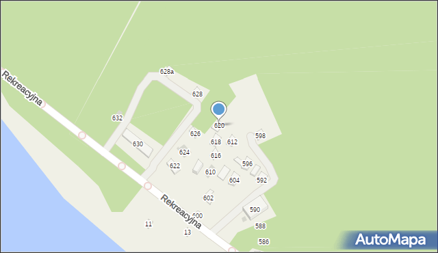 Świerklaniec, Rekreacyjna, 620, mapa Świerklaniec