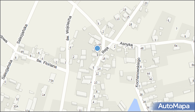 Szczaniec, Reja Mikołaja, 7, mapa Szczaniec