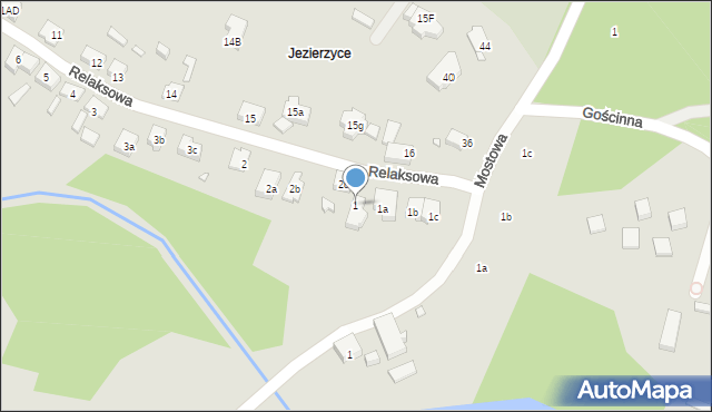 Szczecin, Relaksowa, 1, mapa Szczecina