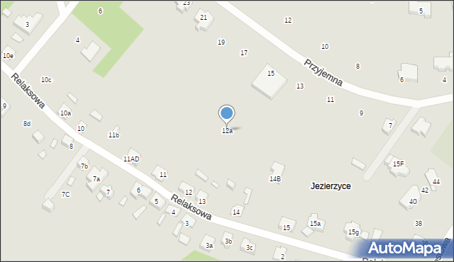 Szczecin, Relaksowa, 12a, mapa Szczecina