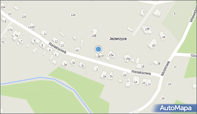 Szczecin, Relaksowa, 15, mapa Szczecina