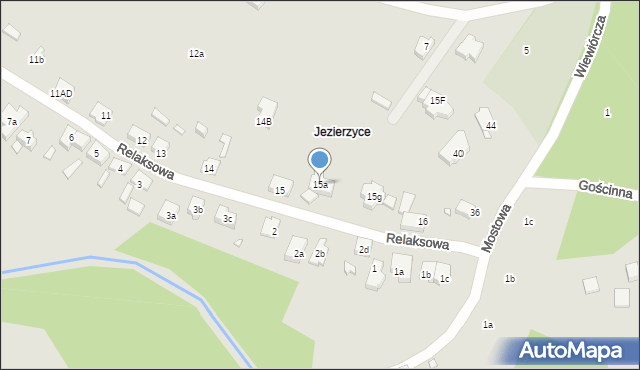 Szczecin, Relaksowa, 15a, mapa Szczecina