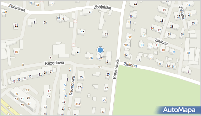 Szczecin, Rezedowa, 2a, mapa Szczecina