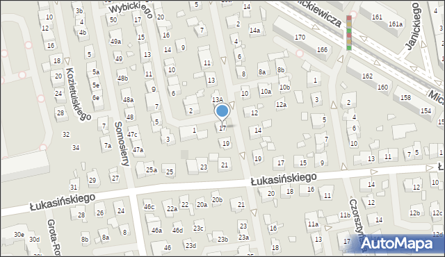 Szczecin, Reduty Ordona, 17, mapa Szczecina