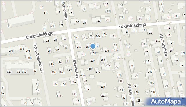 Szczecin, Reduty Ordona, 23d, mapa Szczecina