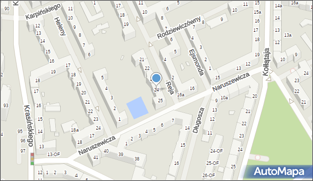 Szczecin, Reja Mikołaja, 24, mapa Szczecina