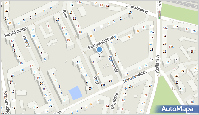 Szczecin, Reja Mikołaja, 5, mapa Szczecina