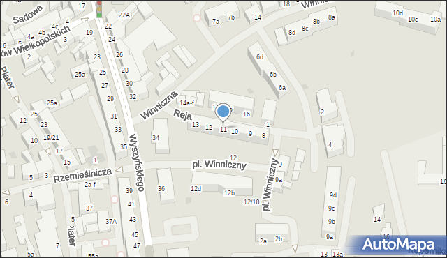 Szczecinek, Reja Mikołaja, 11, mapa Szczecinek