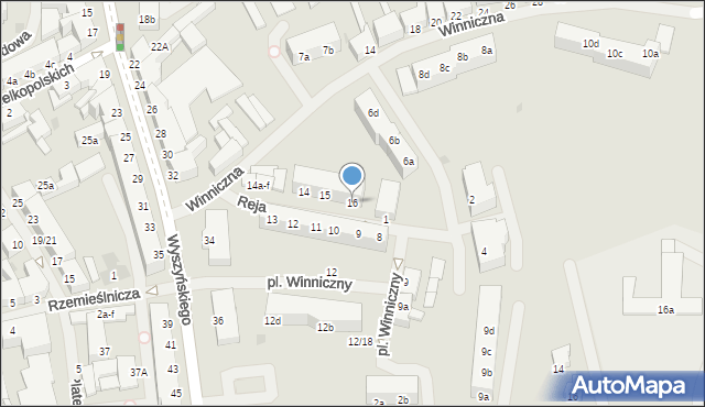 Szczecinek, Reja Mikołaja, 16, mapa Szczecinek