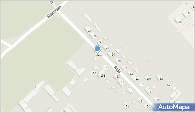 Szczytno, Reja Mikołaja, 17, mapa Szczytno