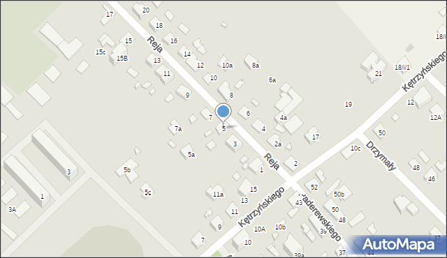 Szczytno, Reja Mikołaja, 5, mapa Szczytno