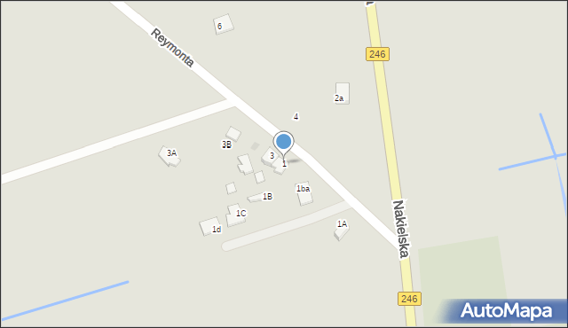 Szubin, Reymonta Władysława, 1, mapa Szubin