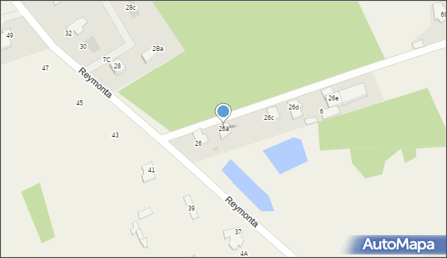 Szubin-Wieś, Reymonta Władysława, 26a, mapa Szubin-Wieś