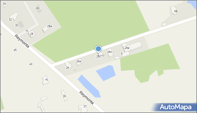 Szubin-Wieś, Reymonta Władysława, 26c, mapa Szubin-Wieś