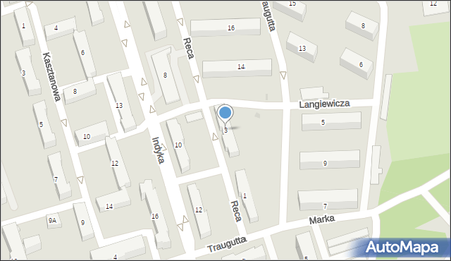 Tarnów, Reca Jana, ks., 3, mapa Tarnów