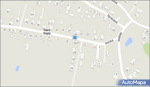 Tarnowskie Góry, Renka Henryka, ks., 13, mapa Tarnowskie Góry