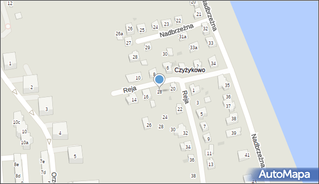 Tczew, Reja Mikołaja, 18, mapa Tczew