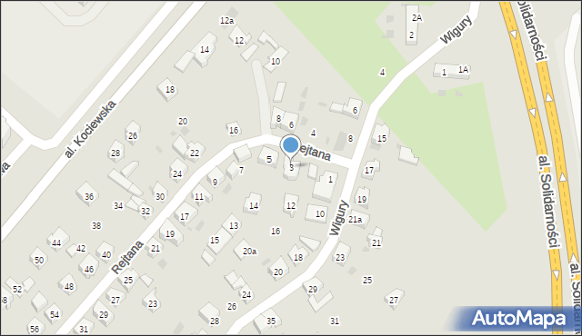 Tczew, Rejtana Tadeusza, 3, mapa Tczew