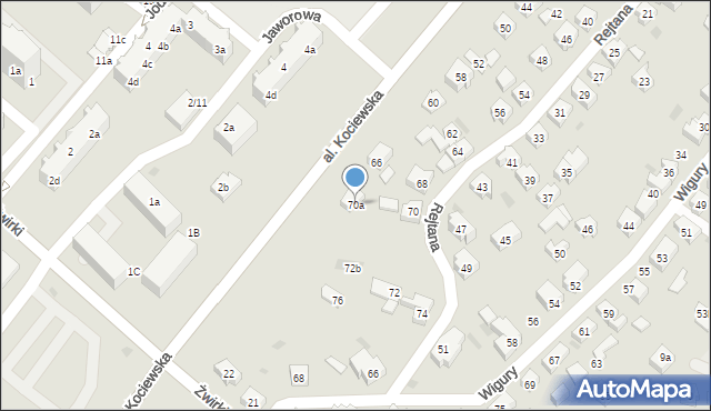 Tczew, Rejtana Tadeusza, 70a, mapa Tczew