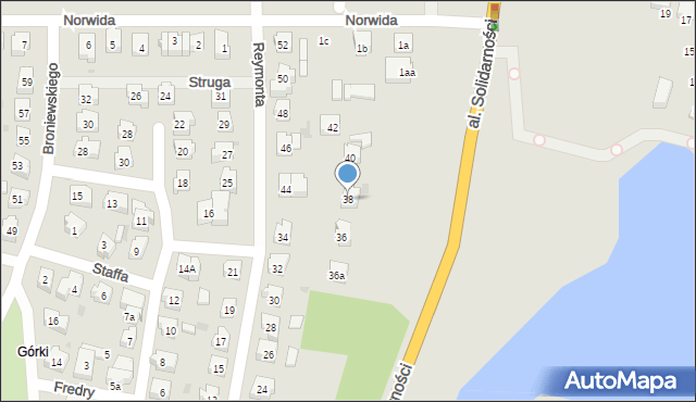 Tczew, Reymonta Władysława, 38, mapa Tczew