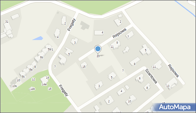 Tomaszkowo, Rejsowa, 13, mapa Tomaszkowo