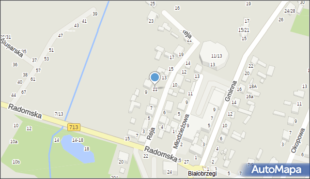Tomaszów Mazowiecki, Reja Mikołaja, 11, mapa Tomaszów Mazowiecki