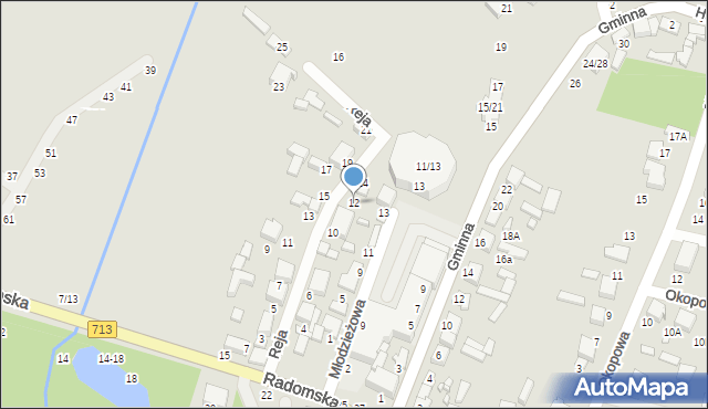 Tomaszów Mazowiecki, Reja Mikołaja, 12, mapa Tomaszów Mazowiecki
