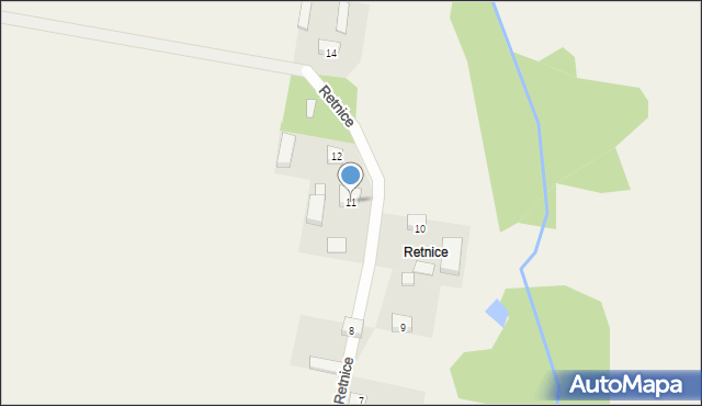 Tomisławice, Retnice, 11, mapa Tomisławice