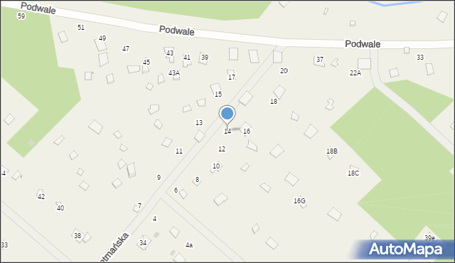 Topolina, Retmańska, 14, mapa Topolina