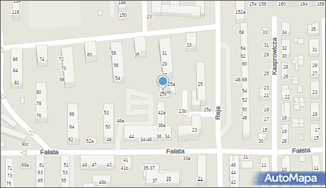 Toruń, Reja Mikołaja, 25c, mapa Torunia