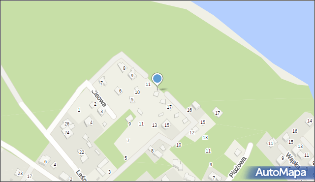 Tuczno, Rekreacyjna, 21, mapa Tuczno