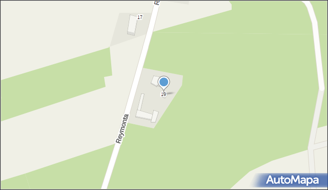 Turośl, Reymonta Władysława, 19, mapa Turośl