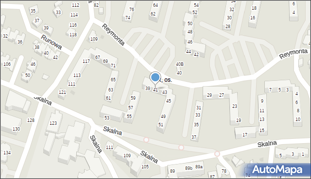 Tychy, Reymonta Władysława, 41, mapa Tychów