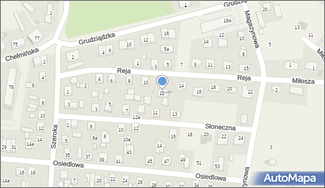 Unisław, Reja Mikołaja, 12, mapa Unisław