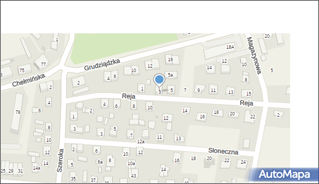 Unisław, Reja Mikołaja, 3, mapa Unisław