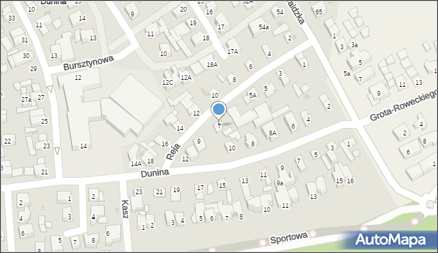 Ustka, Reja Mikołaja, 7, mapa Ustka