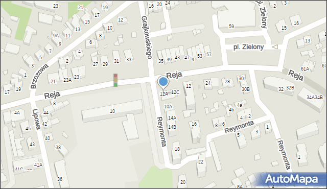 Wągrowiec, Reja Mikołaja, 12A, mapa Wągrowiec