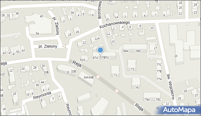 Wągrowiec, Reja Mikołaja, 67B, mapa Wągrowiec