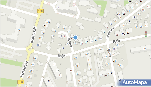 Wągrowiec, Reja Mikołaja, 9, mapa Wągrowiec