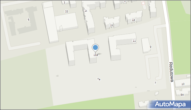 Warszawa, Redutowa, 11a, mapa Warszawy