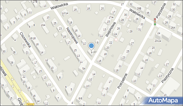 Warszawa, Rejonowa, 7, mapa Warszawy