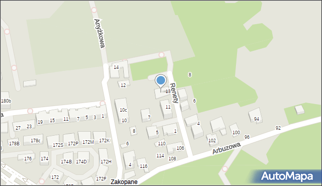 Warszawa, Renety, 13a, mapa Warszawy